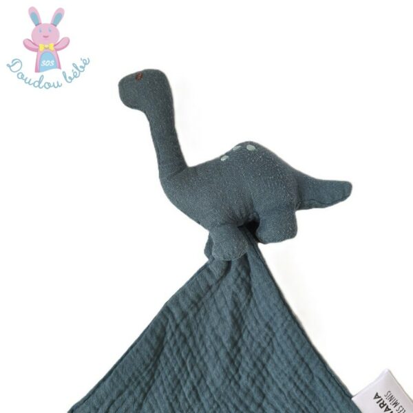 Doudou plat Dinosaure lange vert foncé OSTARIA