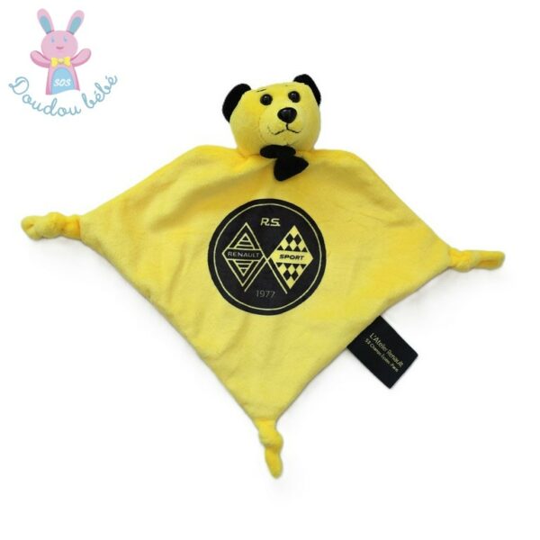 Doudou plat Ours jaune noir L'ATELIER RENAULT