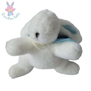 Doudou Lapin blanc bleu Happy Pop DOUDOU ET COMPAGNIE