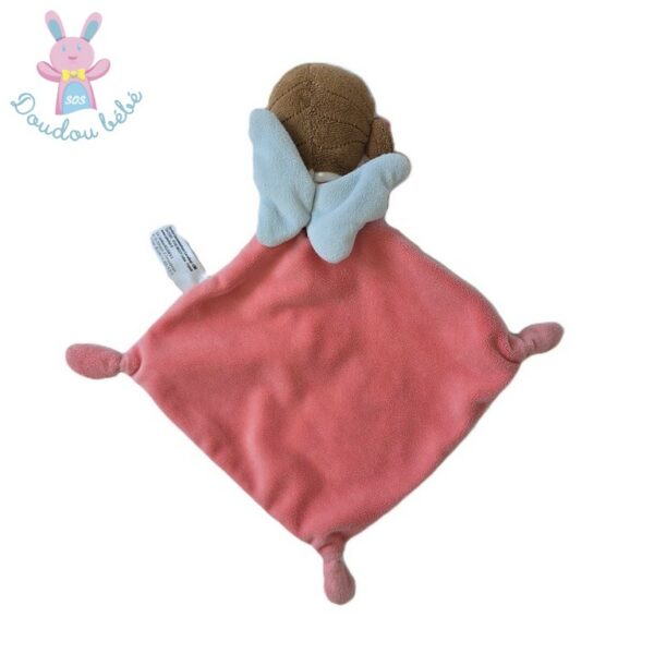 Doudou plat Poupée Fée blanc rose Little fairy TEX BABY