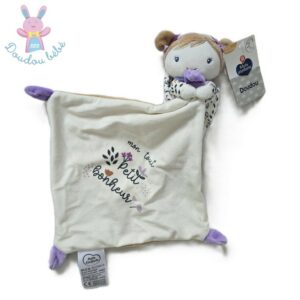 Doudou Poupée mouchoir blanc Mon tout petit bonheur MOTS D’ENFANTS