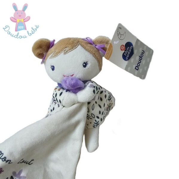 Doudou Poupée mouchoir blanc Mon tout petit bonheur MOTS D'ENFANTS