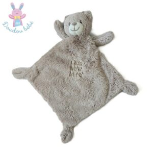 Doudou plat Ours beige crème « I am new here » NICOTOY C&A