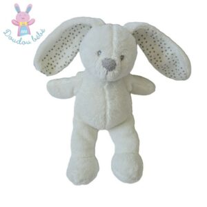 Doudou Lapin blanc gris étoiles 28 cm SIMBA NICOTOY