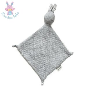 Doudou plat Lapin pure gris blanc matelassé NATTOU