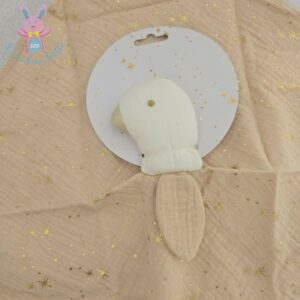 Doudou plat Oie lange rose blanc doré étoiles MAISONS DU MONDE
