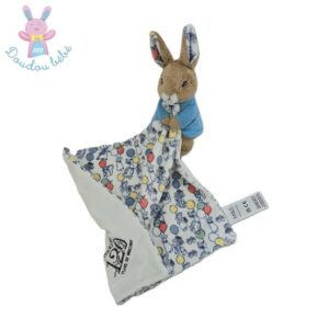 Doudou Lapin beige bleu mouchoir Peter Rabbit MARKS AND SPENCER