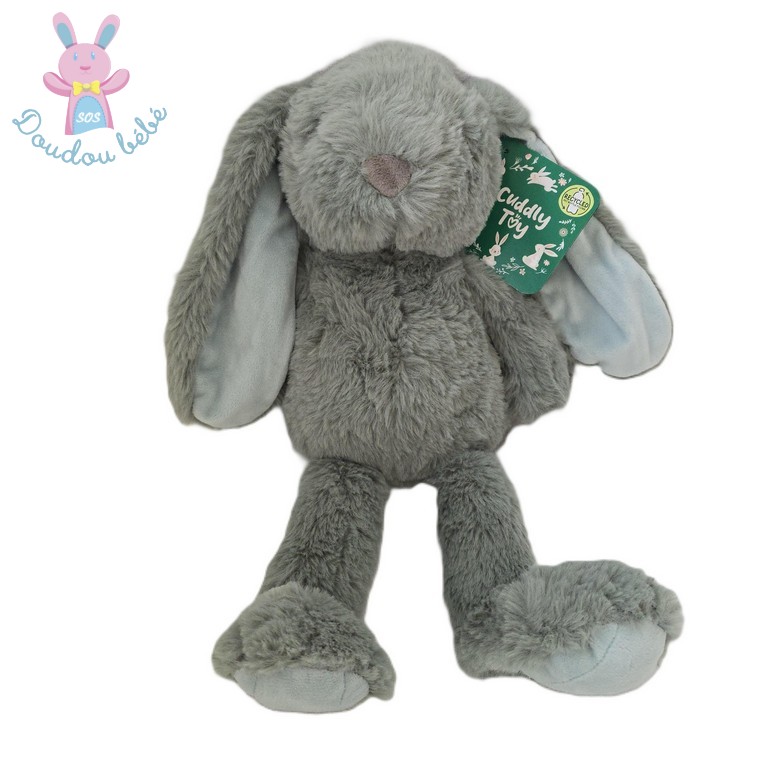 Doudou Lapin fourrure vert 37 cm ZD TRADING ACTION