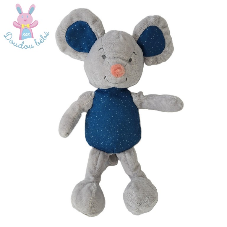 Doudou Souris gris bleu ARTHUR ET LEA