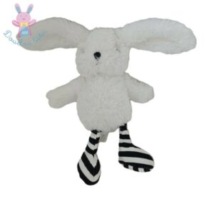 Doudou Lapin fourrure blanc et rayé noir SEPHORA