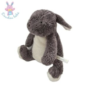 Doudou Lapin gris blanc A petits pas MOULIN ROTY