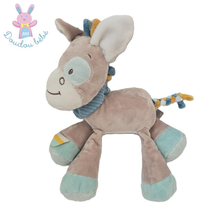 Doudou Ane Gaston & Cyril gris bleu NATTOU