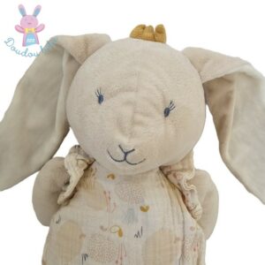Doudou Lapin Lina Joy beige combinaison 45 cm NOUKIE&rsquo;S