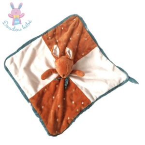 Doudou plat Biche Helga orange blanc pois BUKOWSKI