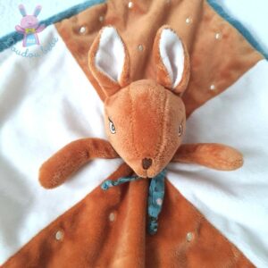 Doudou plat Biche Helga orange blanc pois BUKOWSKI