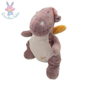 Doudou Dragon Victoria violet ailes jaune 27 cm NOUKIE&rsquo;S