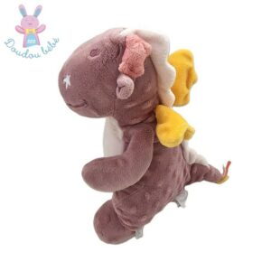 Doudou Dragon Victoria violet ailes jaune 27 cm NOUKIE&rsquo;S