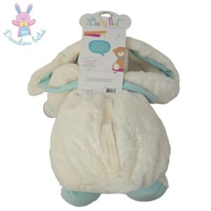 Doudou Lapin « câlins » range cachette pyjama bleu blanc BABY NAT