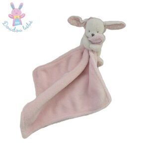 Doudou Lapin blanc rose à pois mouchoir MAISONS DU MONDE