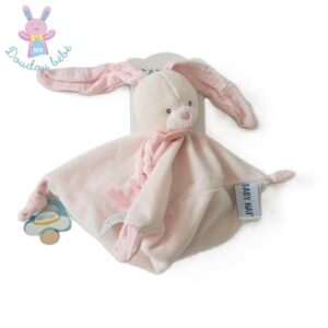 Doudou plat Lapin rose Misty BABY NAT