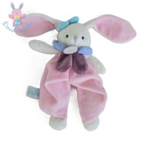 Doudou Lapin Berry rose blanc bleu BABY NAT