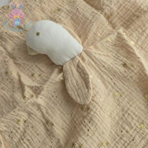 Doudou plat Oie Oiseau lange rose blanc doré étoiles MAISONS DU MONDE