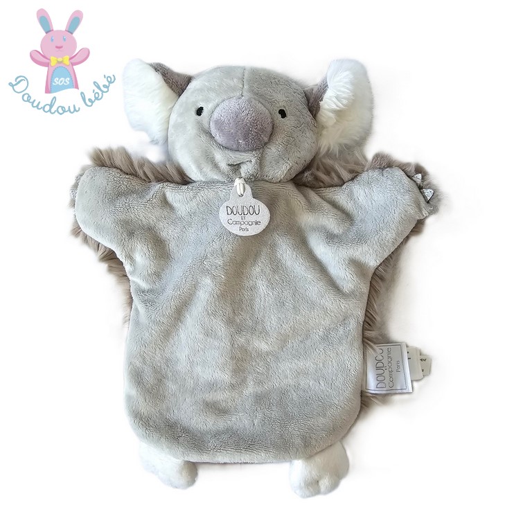 Doudou Koala marionnette gris taupe DOUDOU ET COMPAGNIE