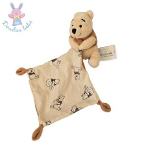 Doudou Winnie l&rsquo;ourson beige marron mouchoir DISNEY