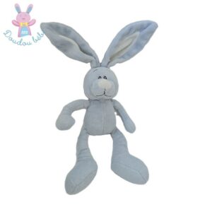 Doudou Lapin bleu blanc KIMBALOO