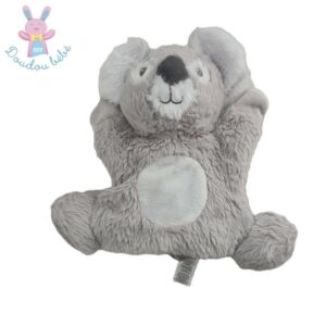 Doudou Koala marionnette gris blanc TEX BABY