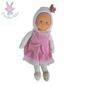 Doudou Poupée écru beige robe rose 2004 COROLLE