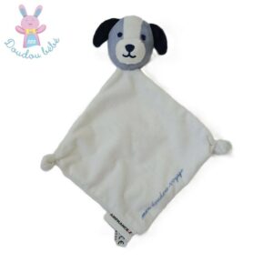 Doudou plat Chien blanc bleu AIR FRANCE