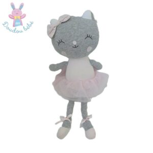 Doudou Chat ballerine gris rose tutu tulle MAISONS DU MONDE