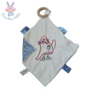 Doudou plat bleu blanc rouge anneau Paris 2024 DOUDOU ET COMPAGNIE