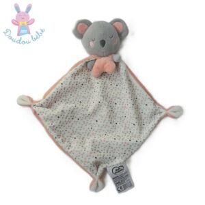Doudou Souris gris rose blanc cape pois MOTS D&rsquo;ENFANTS
