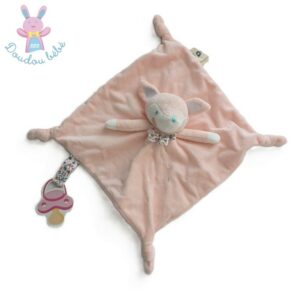 Doudou plat Biche rose blanc « forêt enchantée » ORCHESTRA PREMAMAN