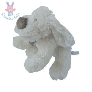 Doudou Chien Cookie écru nez marron 25 cm HISTOIRE D&rsquo;OURS