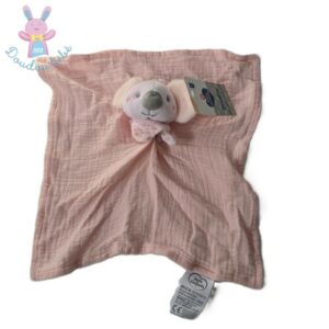 Doudou plat Koala lange rose pâle MOTS D&rsquo;ENFANTS