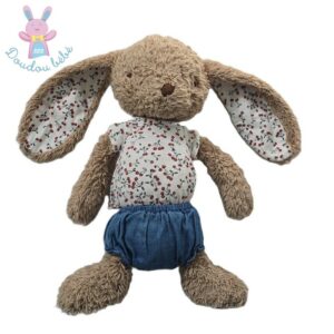 Doudou Lapin beige cerises short jean TAPE A L’OEIL TAO