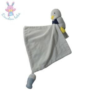 Doudou Mouette Oiseau blanc marine mouchoir poisson JACADI